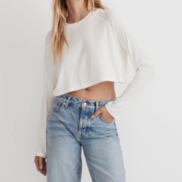 Madewell Raglan Supercropped Tee size S - Picture 1 of 7
